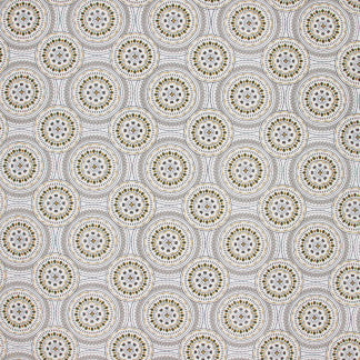 Headline Event Gold by Carole Designer Fabric Natural Envy 100% Cotton India 9" V, 9" H 54" - Swanky Fabrics -