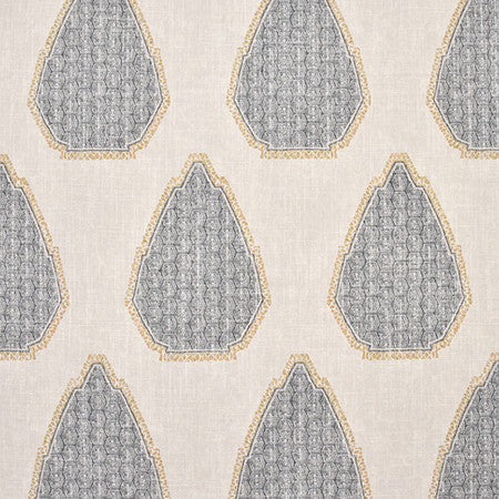 Might Have Known Black Pepper by Carole Designer Fabric Artisan 36% Polyester, 26% Cotton, 22% Viscose, 16% Linen CHINA 30,000 Wyzenbeek Double Rubs 27" V, 13 1/2" H 55" - Swanky Fabrics -