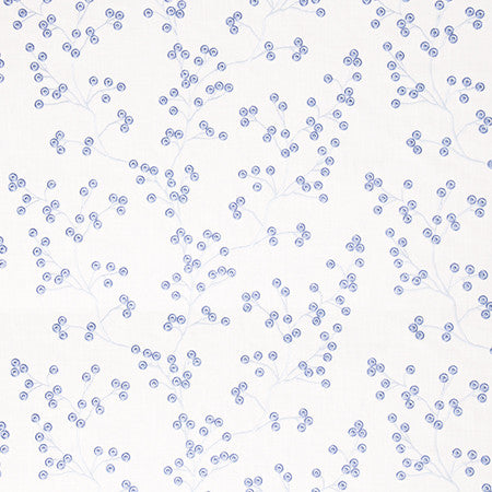 Sweet Treat Cornflower by Carole Designer Fabric Bluebell 73% Cotton, 27% Polyester India 12,000 Wyzenbeek Double Rubs 9 1/8" V, 18 1/4" H 54.5" - Swanky Fabrics -