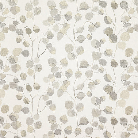 Be The Magic Neutral by Carole Designer Fabric Earth & Stone Base: 72% Cotton, 28% Polyester. Embr: 100% Polyester India 30,000 WYZENBEEK DOUBLE RUBS 12 3/8" V, 26 3/4" H 53.25" - Swanky Fabrics -