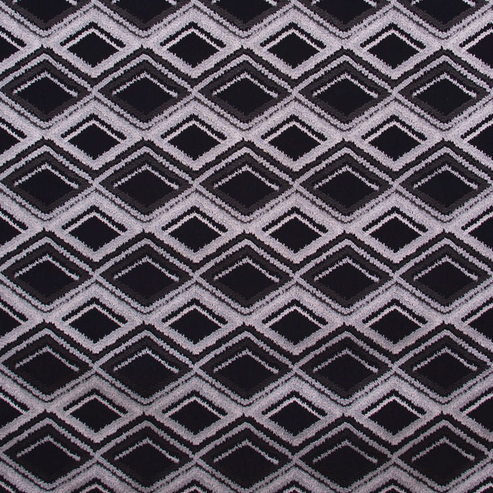Shake It Up Eclipse by Carole Designer Fabric White Smoke 39% Viscose, 33% Polyester, 28% Cotton India N/A Horizontal: 6.75 and Vertical: 6 53.5 - Swanky Fabrics -