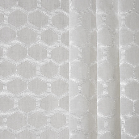 Evident Love White by Carole Designer Fabric Sheer Philosophy 100% Polyester Turkey N/A </p><p>Repeat: 15" V, 19 1/4" H 118" - Swanky Fabrics -