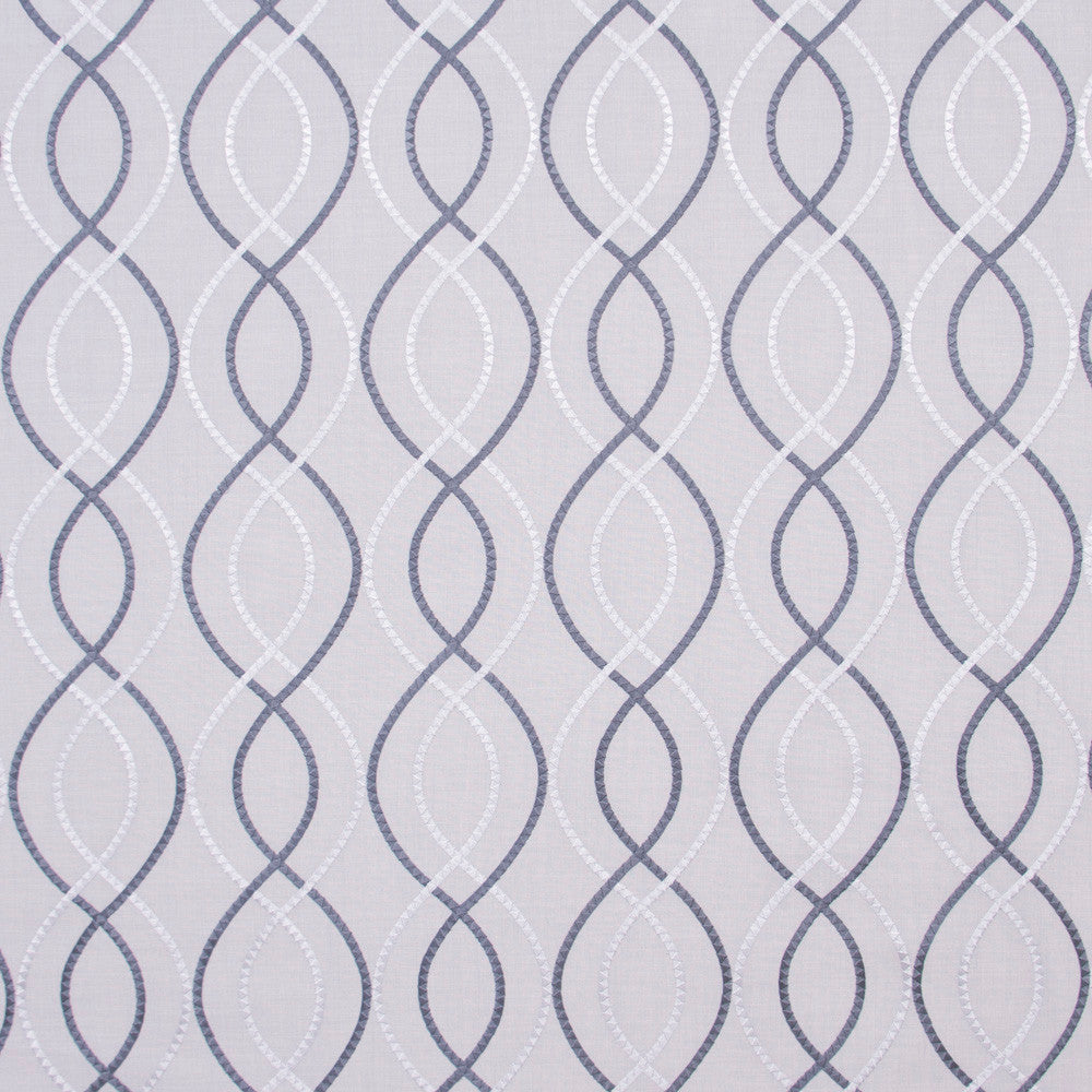 Drifting Away Steel by Carole Designer Fabric White Smoke 73% Cotton, 27% Polyester India Passes 30,000 Double Rubs Wyzenbeek Horizontal: 10.75 and Vertical: 12.5 54 - Swanky Fabrics -