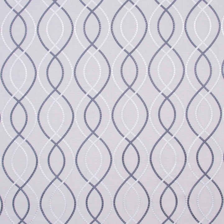 Drifting Away Steel by Carole Designer Fabric White Smoke 73% Cotton, 27% Polyester India Passes 30,000 Double Rubs Wyzenbeek Horizontal: 10.75 and Vertical: 12.5 54 - Swanky Fabrics -