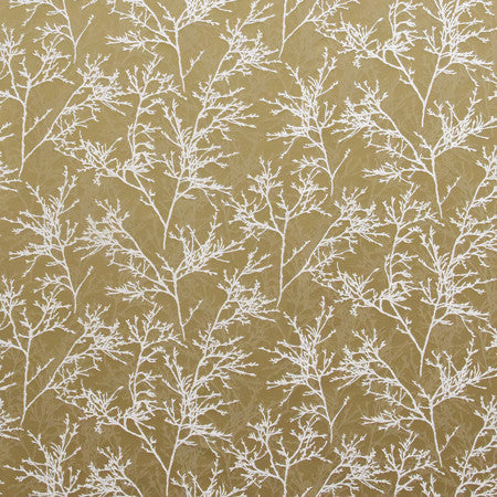 Bare Trees Saffron by Carole Designer Fabric Marble & Brass 68% Polyester, 32% Viscose Turkey 20,000 Martindale Circular Rubs 13 3/4" V, 27 1/2" H 59" - Swanky Fabrics -