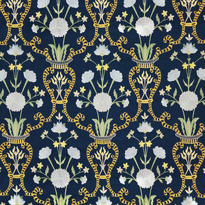 Delicate Heart Navy by Carole Designer Fabric