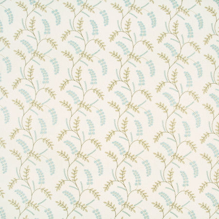 Promises Promises Porcelain by Carole Designer Fabric MOUNTAIN SKY 52% Cotton, 48% Polyester India Passes 30,000 Double Rubs Wyzenbeek Horizontal: 8 5/8" and Vertical: 9 1/8" 52" - Swanky Fabrics -