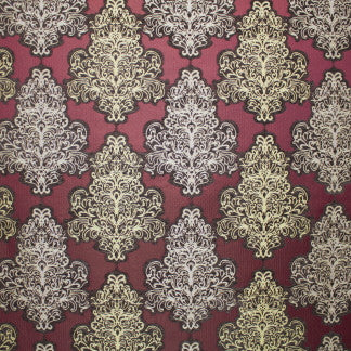 Row House Merlot by Carole Designer Fabric Festive Flair 100% Polyester China N/A </p><p>Repeat: 14 3/8" V, 13 3/8" H 55" - Swanky Fabrics -