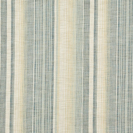 Boardwalk Stripe Sea Breeze by Carole Designer Fabric Dewdrop 100% Polyester India 33,000 WYZENBEEK DOUBLE RUBS 13 1/2" H 55" - Swanky Fabrics -