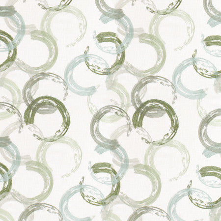 Another Round Spa by Carole Designer Fabric Jade 45% Cotton, 35% Rayon, 16% Polyester, 4% Linen India N/A 15 1/4" V, 12 3/4" H 52" - Swanky Fabrics -