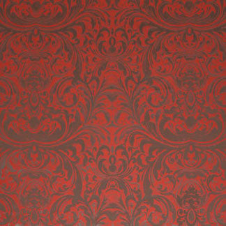 Obscura Vermilion Red by Carole Designer Fabric Tortoise Shell 100% POLYESTER-HEATSET WOVEN IN USA Passes 30,000 Double Rubs Wyzenbeek Horizontal: 27 7/8" and Vertical: 21 3/8" V 56" - Swanky Fabrics -