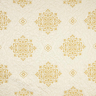 Encapsulated Gold by Carole Designer Fabric Silver Screen 100% Polyester China N/A </p><p>Repeat: 14" V, 14" H 54" - Swanky Fabrics -