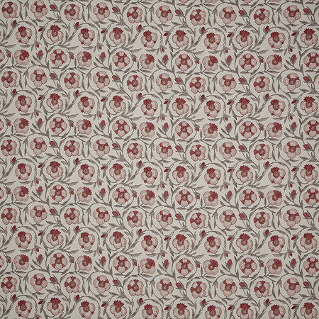 Playing Field Woodrose by Carole Designer Fabric Sunset Serenade 50% Cotton, 35% Viscose, 15% Linen India 10 1/4" V, 11" H 55"" - Swanky Fabrics -
