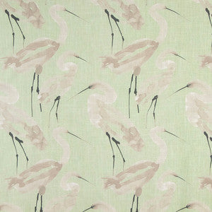 Birds The Word Celadon by Carole Designer Fabric