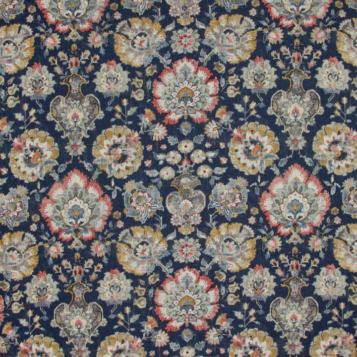Edenboro Sapphire by Carole Designer Fabric Night Sky 55% Linen, 45% Viscose-Water & Soil Repe S Korea N/A Horizontal: 27 and Vertical: 27 56 - Swanky Fabrics -