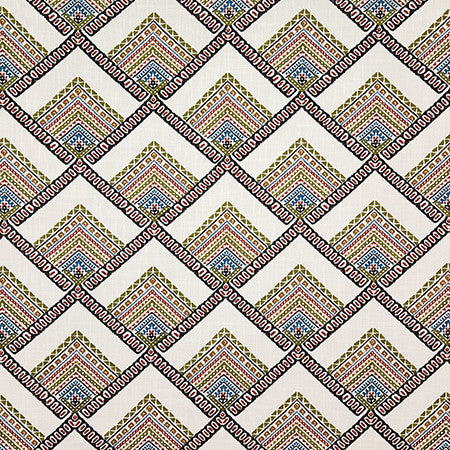 Originality Madras by Carole Designer Fabric Hidden Treasure 36% Polyester, 26% Cotton, 22% Viscose, 16% Linen China 11 1/2" V, 6 1/2" H HD 54" - Swanky Fabrics -