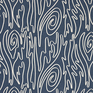 Twist About Dark Denim by Carole Designer Fabric
