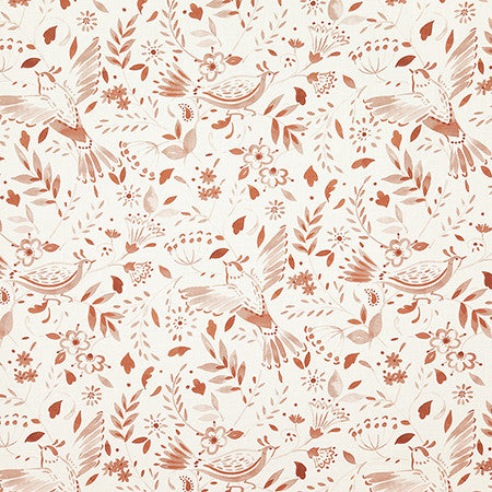 Bird Lover Terra by Carole Designer Fabric Dawn & Dusk 100% Cotton Spain 27" V, 13 1/2" H HD 54" - Swanky Fabrics -