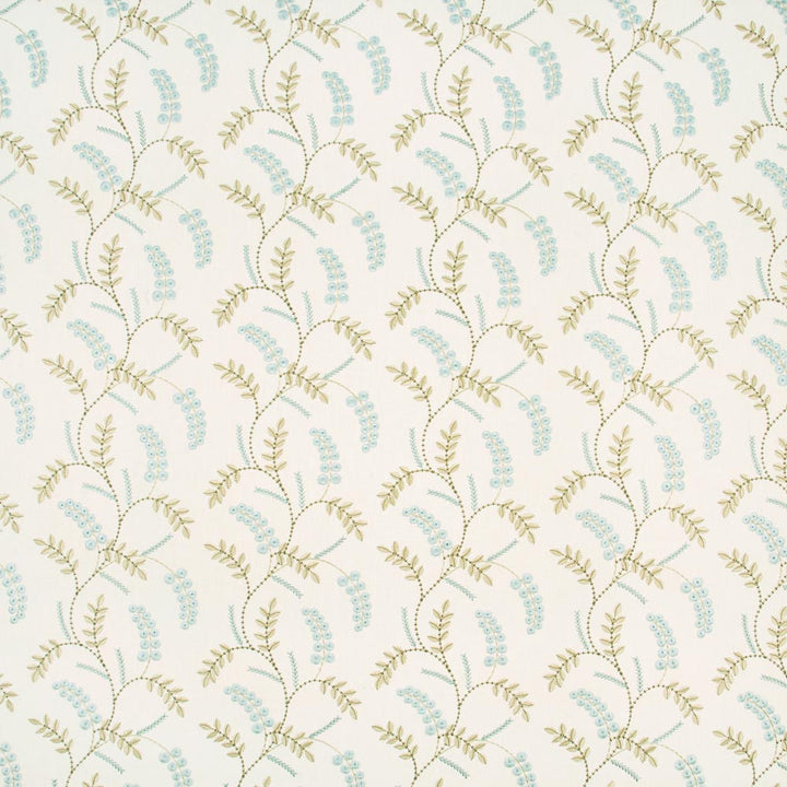 Promises Promises Porcelain by Carole Designer Fabric Mountain Sky 52% Cotton, 48% Polyester India Passes 30,000 Double Rubs Wyzenbeek Horizontal: 8625 and Vertical: 9125 52 - Swanky Fabrics -
