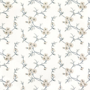 Hearts And Flowers Aqua by Carole Designer Fabric
