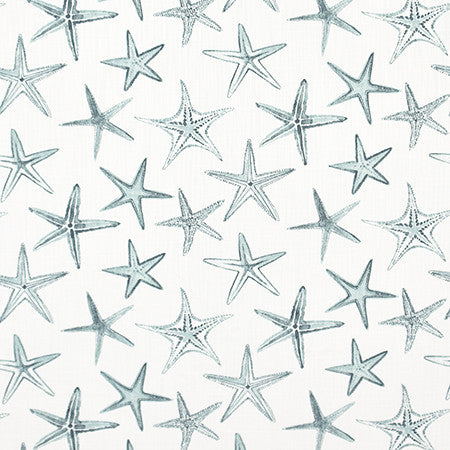 On A Sea Star Harbor by Carole Designer Fabric Jade 100% Cotton Pakistan 30,000 Wyzenbeek Double Rubs 12 1/4" V , 27 1/4" H 54" - Swanky Fabrics -