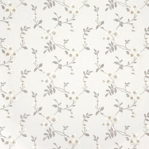 Hearts And Flowers Ivory by Carole Designer Fabric