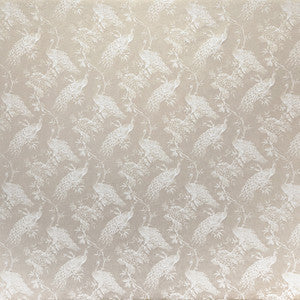Roaming Peacock Parchment by Carole Designer Fabric