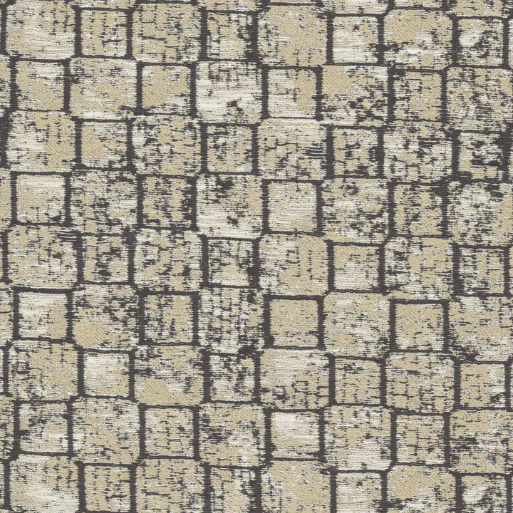 Power Block Pyrite by Carole Designer Fabric Modern Edge 100% Polyester India 85,000 Wyzenbeek Double Rubs Horizontal: 6.75 and Vertical: 6.125 55 - Swanky Fabrics -