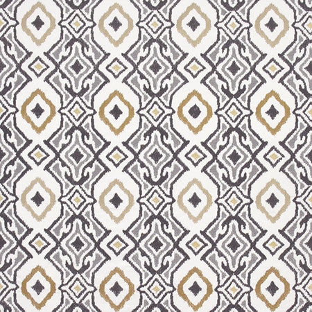 Forever Means Graphite by Carole Designer Fabric Artisan Base: 100% Cotton. Embr: 60% Cotton, 40% Spun Poly INDIA 15"V, 6 1/2" H 52" - Swanky Fabrics -