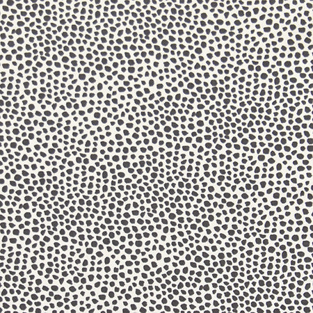 Dot Away Jet by Carole Designer Fabric Moonstone 100% Cotton Usa 50,000 Wyzenbeek Double Rubs 6 3/4" V, 13 1/2" H HD 56.5" - Swanky Fabrics -