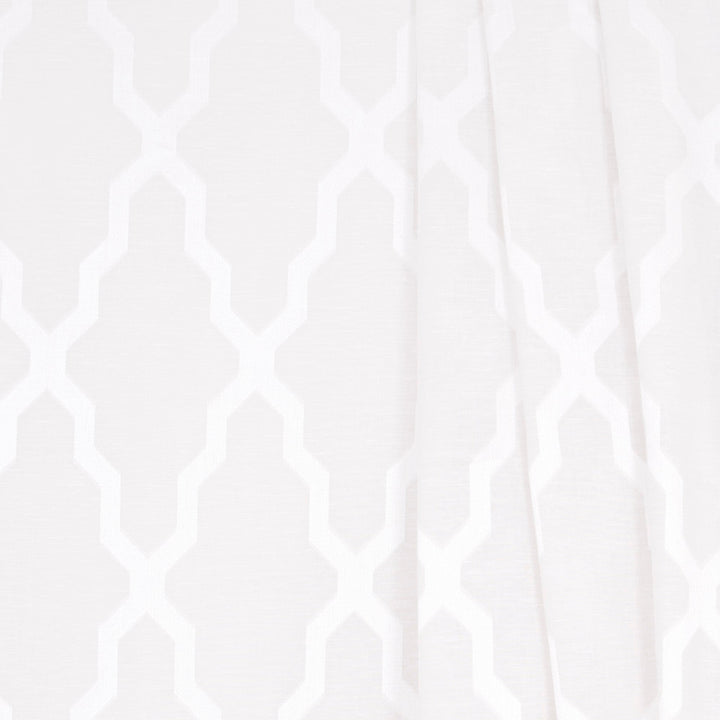 In The Path White by Carole Designer Fabric Sheer Marvel 90% Polyester, 10% Linen CHINA N/A Horizontal: 145 and Vertical: 75 118 - Swanky Fabrics -