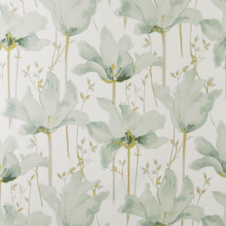 Lotus Blooms Mist by Carole Designer Fabric Muse 100% Cotton India 50,000 Wyzenbeek Double Rubs </p><p>Repeat: 24" V, 27" H 54" - Swanky Fabrics -