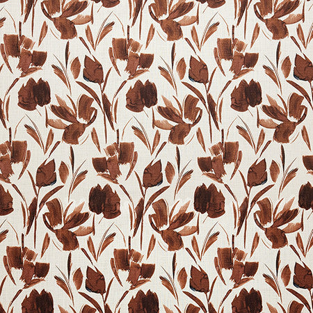 Gentle Garden Clay by Carole Designer Fabric Dawn & Dusk 100% Cotton India 26 1/2" V, 13 1/2" H 54" - Swanky Fabrics -