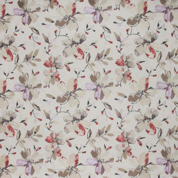 Ideal Scenery Hibiscus by Carole Designer Fabric Mulberry Sangria 73% Polyester, 27% Cotton India N/A Horizontal: 17 and Vertical: 18875 51 - Swanky Fabrics -