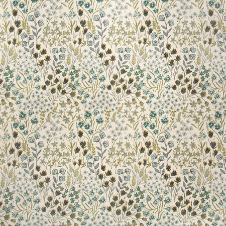 Forget About It Lake by Carole Designer Fabric Misty Glen 100% Cotton India 25 3/4" V, 13 7/8" H 55"" - Swanky Fabrics -