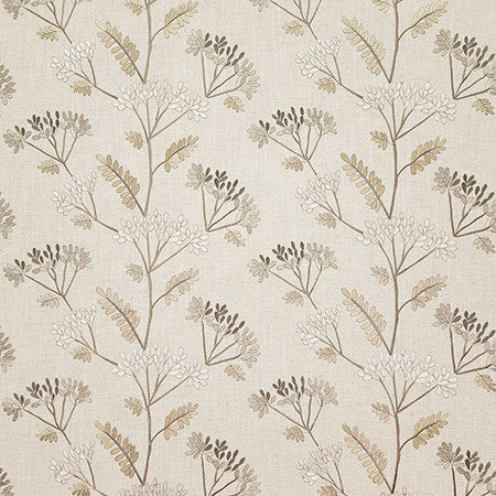 With Delight Croissant by Carole Designer Fabric Earth & Stone 52% Polyester, 21% Viscose, 18% Cotton, 9% Linen India 9 1/4" V, 17 1/4" H 51" - Swanky Fabrics -