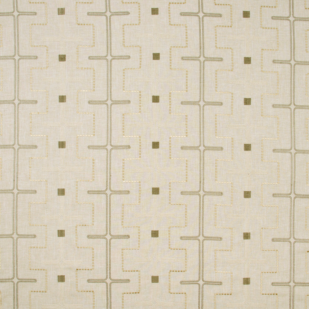 Maze Away Stone by Carole Designer Fabric Birch 70% Cotton, 25% Polyester, 5% Linen India Passes 50,000 Double Rubs Wyzenbeek Horizontal: 10375 and Vertical: 5 52 - Swanky Fabrics -