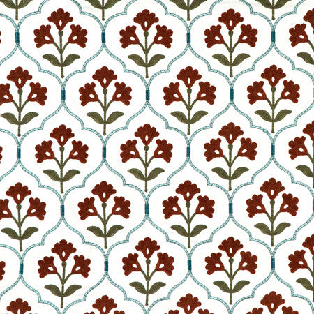 <p>Kindred Sienna by Carole Designer Fabric</p><p><strong>Required Minimum Quantity Purchase: 2 yards</strong></p><p>Book: Forget Me Knot</p><p>Content: Base: 100% Cotton Embr: 71.7% Cotton, 23.1% Acrylic, 5.2% Viscose</p><p>Origin: </p><p>Performance: N/A</p><p>Repeat: 7 1/2" V, 2 3/4" H HD</p><p>Width: 50*"</p>