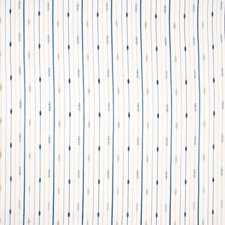 In A Row Bluejay by Carole Designer Fabric Haven 100% Polyester India Passes 30,000 Double Rubs Wyzenbeek Horizontal: 525 and Vertical: 625 52.75 - Swanky Fabrics -