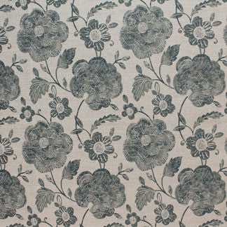 Worn Path Sea Mist by Carole Designer Fabric Indigo Afterglow 100% POLYESTER-SOFTENED INDIA 13 1/2" V, 13" H 55" - Swanky Fabrics -