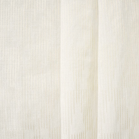 Stand Here Cream by Carole Designer Fabric Sheer Luxury 100% Polyester TURKEY N/A 11 3/8" V, 7 7/8" H 118" - Swanky Fabrics -
