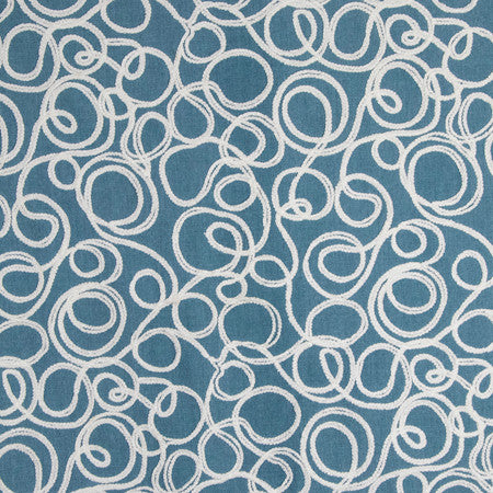 Lost And Found Dream Blue by Carole Designer Fabric Making Waves 100% Polyester 50,000 Wyzenbeek Double Rubs 18 1/4" V, 18" H 54" - Swanky Fabrics -