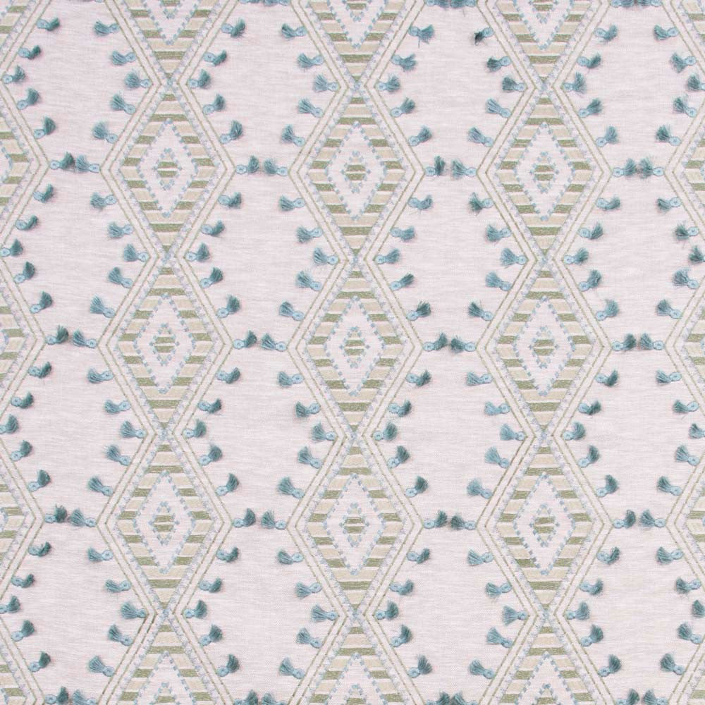 World Travels Greenery by Carole Designer Fabric Pink Jade 71% Polyester, 29% Cotton India 25,000 Wyzenbeek Double Rubs Horizontal: 6.5 and Vertical: 6.25 52 - Swanky Fabrics -