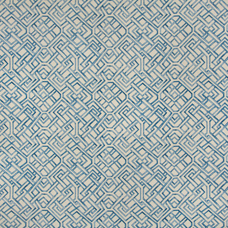 Walk Away Bluebell by Carole Designer Fabric Blue Crush 100% Cotton India 13 1/4" V, 13 1/2" H 55 1/2"" - Swanky Fabrics -