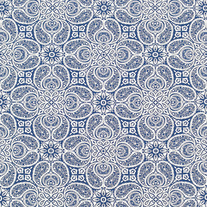 Paisley Connections Navy by Carole Designer Fabric
