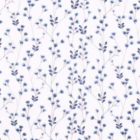 To Be A Poet Bluebell by Carole Designer Fabric Red Sea 73% Cotton, 27% Polyester India 20,000 Wyzenbeek Double Rubs Horizontal: 13 1/2" and Vertical: 6 1/4" V 54" - Swanky Fabrics -