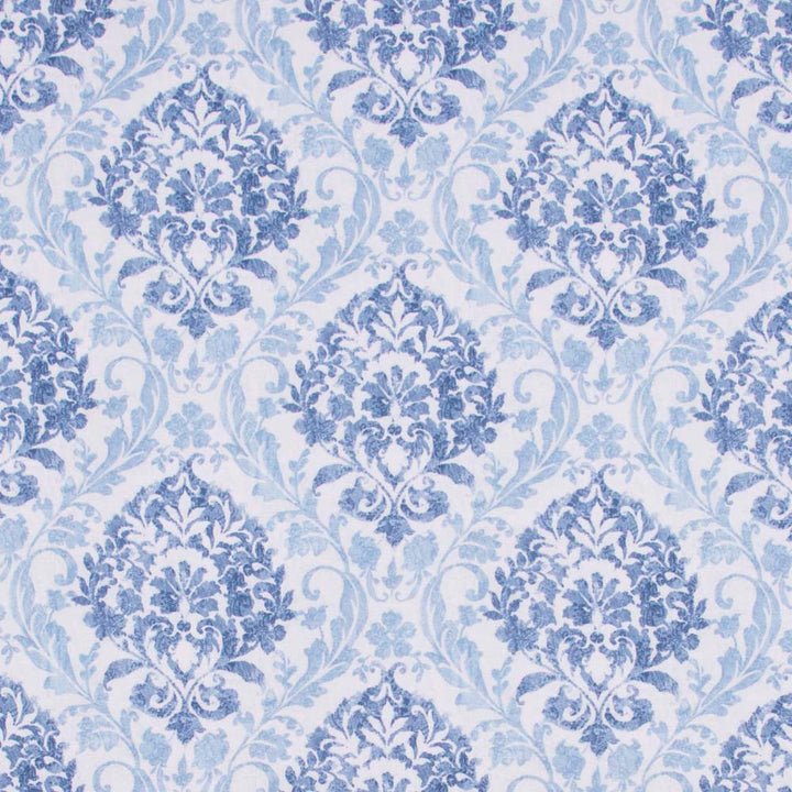 Porchester Denim by Carole Designer Fabric Red Sea 100% Polyester India 30,000 Wyzenbeek Double Rubs Horizontal: 13.5 and Vertical: 13.5 54 - Swanky Fabrics -