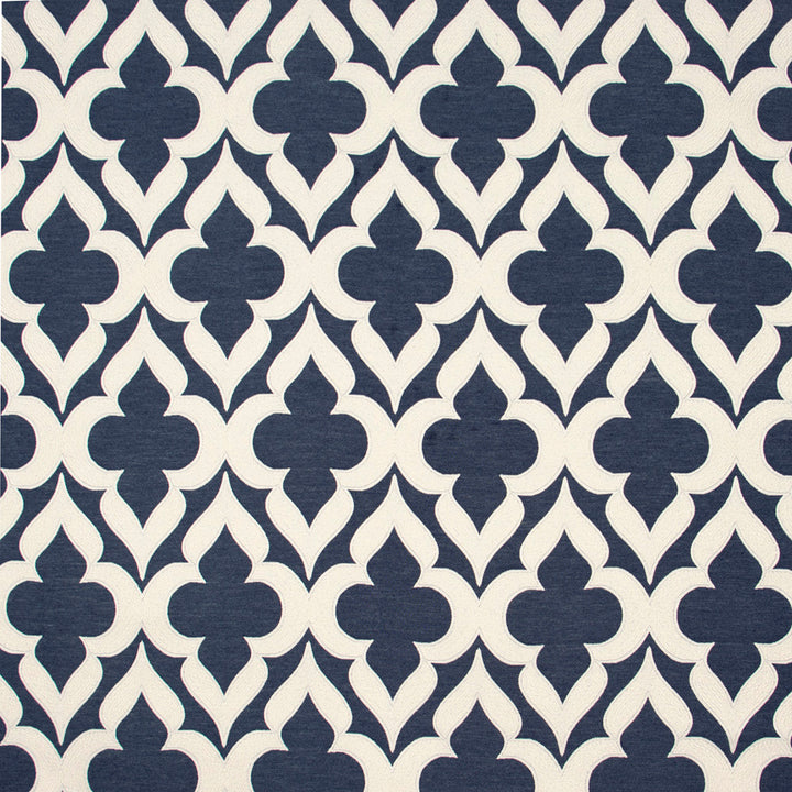 Dobbs Ferry Cobalt by Carole Designer Fabric Blue Forest 62% Polyester, 31% Cotton Turkey N/A Horizontal: 7 and Vertical: 1375 58 - Swanky Fabrics -