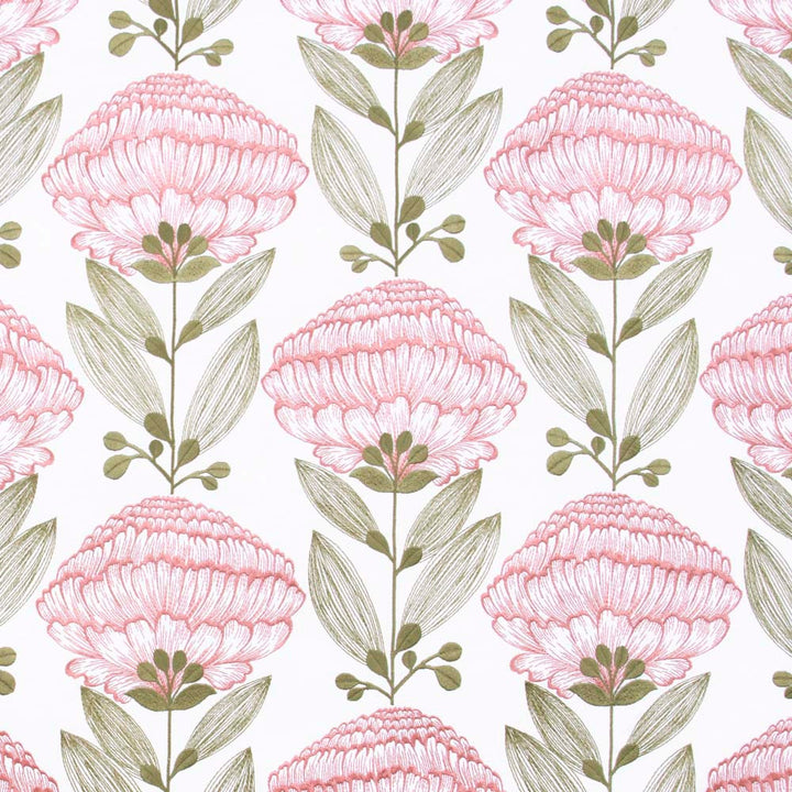 Allium Bloom Ballerina by Carole Designer Fabric Pink Jade 76% Polyester, 24% Cotton India N/A Horizontal: 12.75 and Vertical: 12.75 51 - Swanky Fabrics -