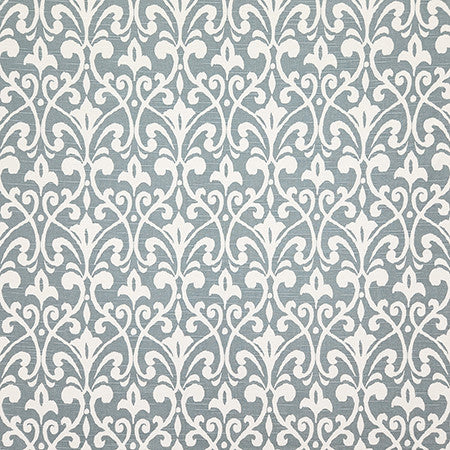 Prince Of Shy Blue by Carole Designer Fabric Dewdrop 100% Cotton Pakistan 8 1/2" V, 6 3/4" H 54" - Swanky Fabrics -